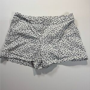 Nautica Black and White Fish Patterned Women's Shorts